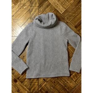 J.Crew Glen Plaid Funnelneck Pullover Long Sleeve Sweater Womens Size Sm